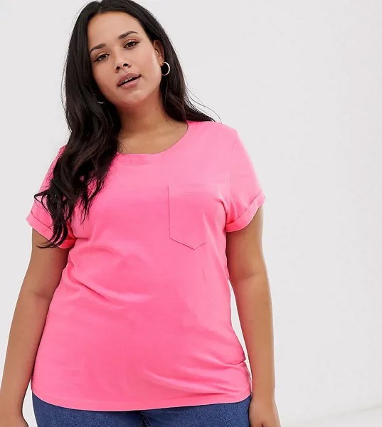 Свободная неоново-розовая футболка Brave Soul Plus-Розовый