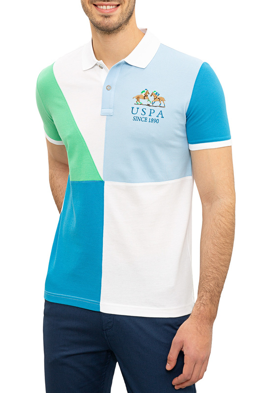 Футболка-поло мужская U.S. POLO Assn. G081SZ0110PANAROS-M разноцветная L