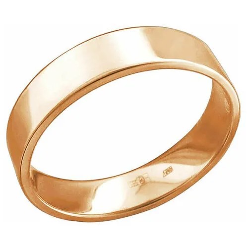 Кольцо обручальное Эстет, красное золото, 585 проба, размер 15