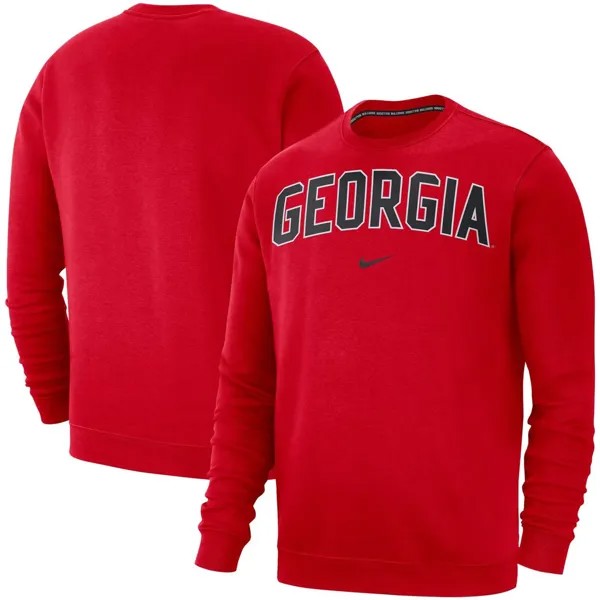 Мужской флисовый свитшот Red Georgia Bulldogs Club Nike