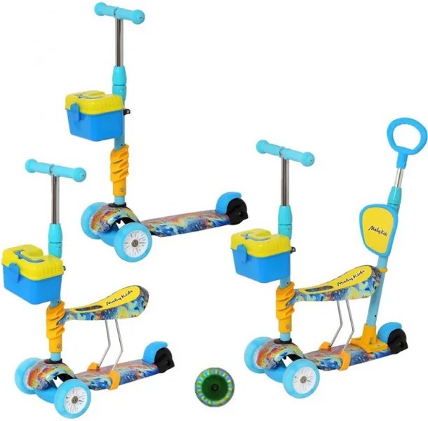 Трехколесный самокат Moby Kids Сундучок 3 в 1