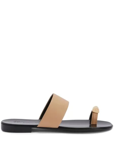 Giuseppe Zanotti шлепанцы Norbert, коричневый