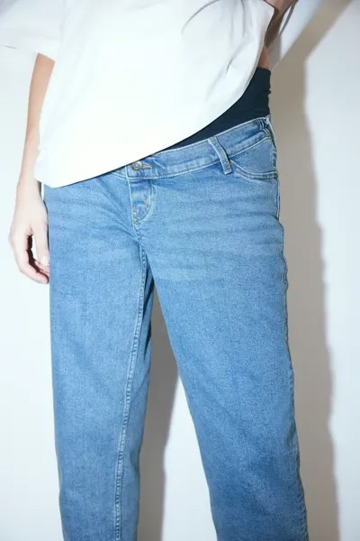 Мама прямые джинсы до щиколотки H&M, синий