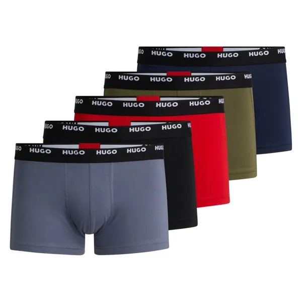 Боксеры HUGO Boxershort 5 шт, цвет Blau/Schwarz/Rot/Grün