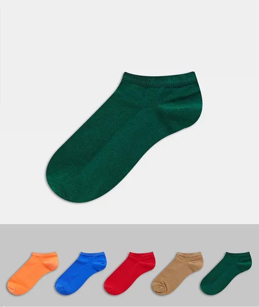 Низкие цветные носки ASOS DESIGN-Многоцветный