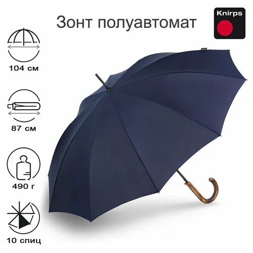 Зонт-трость Knirps, темно-синий