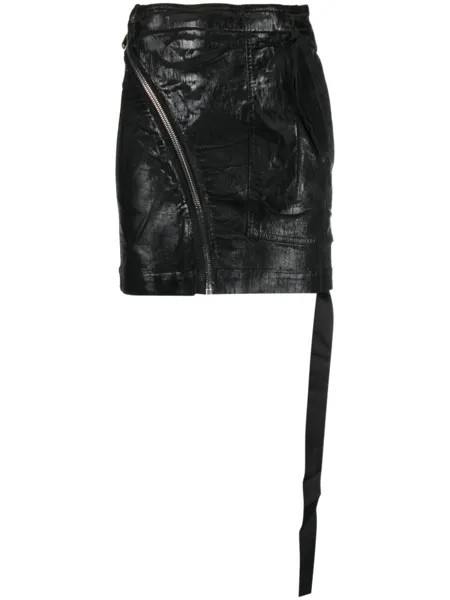 Rick Owens DRKSHDW юбка мини с молниями, черный