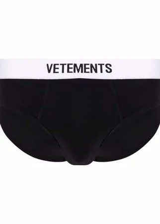 VETEMENTS трусы-брифы с логотипом