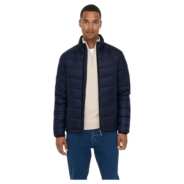 Куртка Only & Sons Carven Quilted Puffer, синий