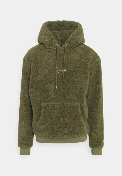 Толстовка SMALL SIGNATURE TEDDY HOODIE UNISEX Karl Kani, темно-зеленый