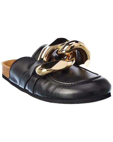 Кожаные мюли JW Anderson с цепочкой, черный
