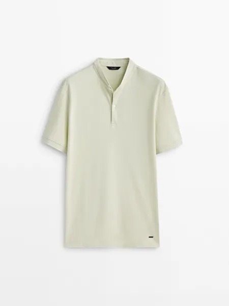 Футболка мужская Massimo Dutti 71228952 зеленая S (доставка из-за рубежа)