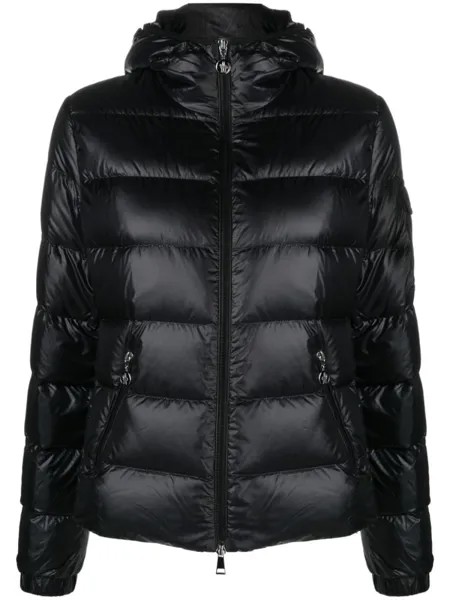 Moncler пуховик с капюшоном, черный
