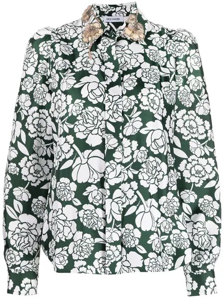 Dice Kayek floral-print silk shirt