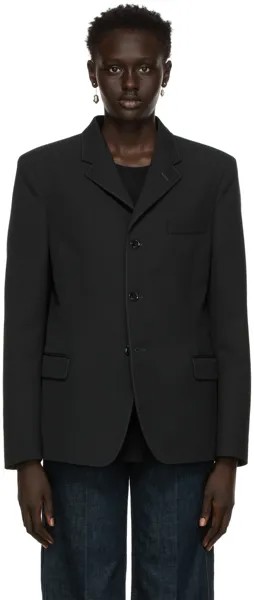 Черный пиджак из твила LEMAIRE