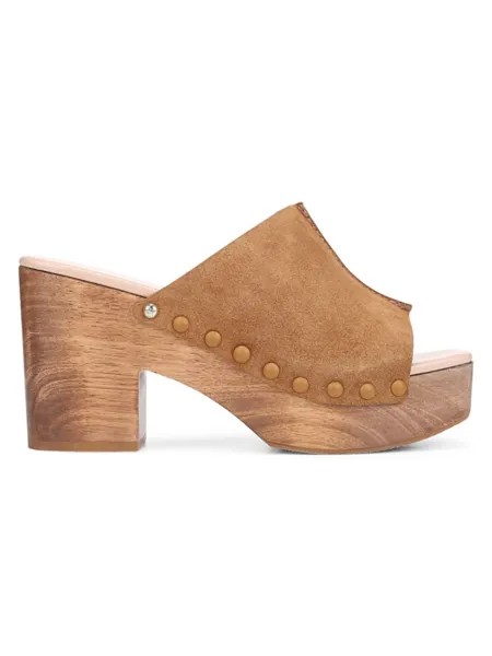 Замшевые мюли Josselyn на платформе с шипами Sam Edelman, цвет Whiskey