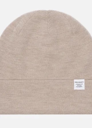Шапка Norse Projects Norse Top Beanie, цвет бежевый