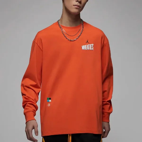 Свитшот Nike AS M J FLT MVP STMT 85 LS CREW, оранжевый/белый