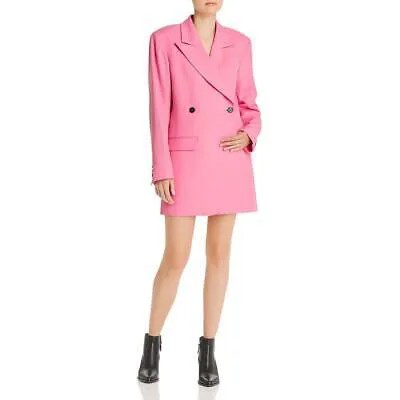 Женский розовый шерстяной пиджак MSGM с длинными рукавами и двумя пуговицами 40 BHFO 3623