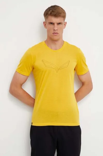 Спортивная футболка Pure Eagle Frame Dry Salewa, желтый