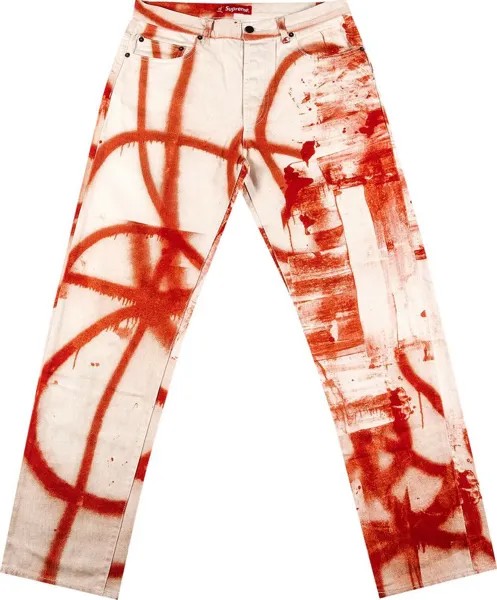 Джинсы Supreme x Christopher Wool Regular Jean 'Red', красный