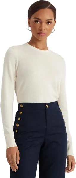 Миниатюрный свитер из смесового хлопка LAUREN Ralph Lauren, цвет Mascarpone Cream
