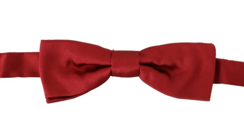 Мужской галстук-бабочка DOLCE - GABBANA, красный, 100 % шелк, тонкий, с регулируемым воротником, папийон, рекомендуемая розничная цена 200 долларов США.