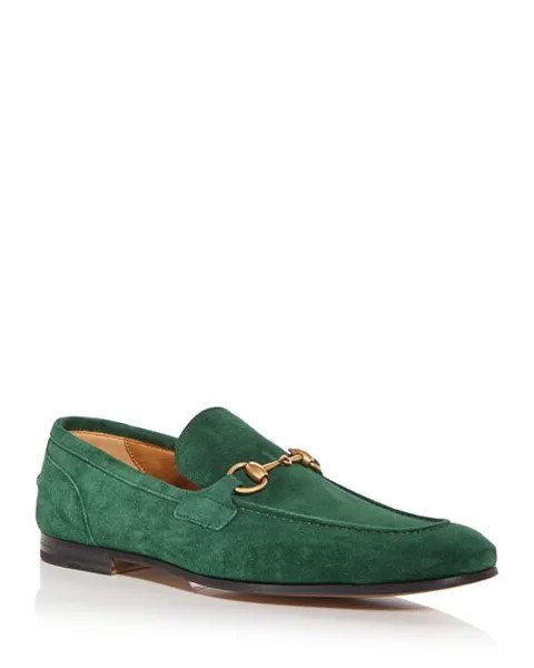 Мужские замшевые лоферы Jordaan Gucci, цвет Green