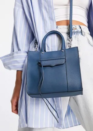 Синяя сумка с ручками сверху Rebecca Minkoff-Голубой