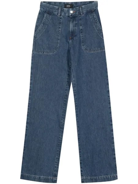 A.P.C. прямые джинсы, синий