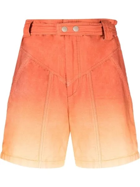 ISABEL MARANT шорты Kaynetd с эффектом тай-дай, оранжевый
