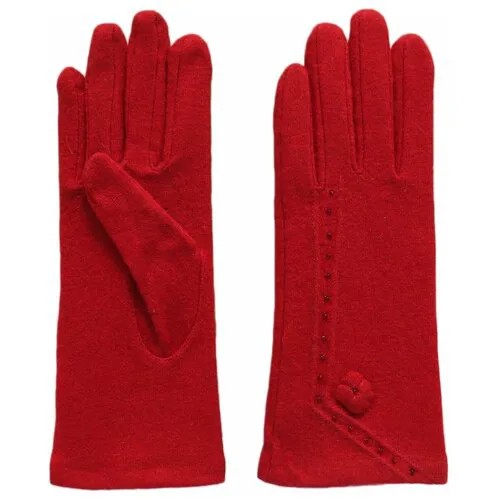 Перчатки Crystel Eden демисезонные, подкладка, размер 6, красный