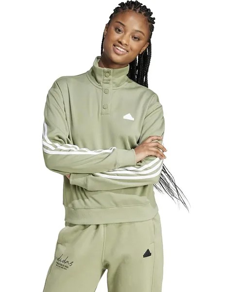 Куртка adidas Iconic Wrapping 3-Stripes Snap Track Jacket, цвет Tent Green/White