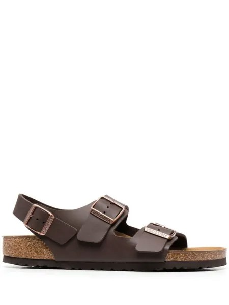 Birkenstock сандалии Milano с пряжками, коричневый