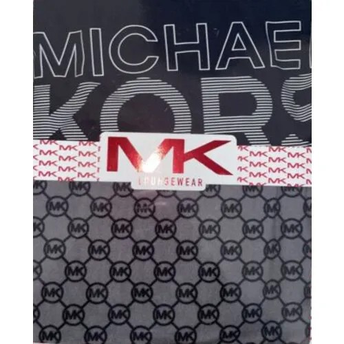 Пижама MICHAEL KORS, брюки, лонгслив, застежка пуговицы, размер L, черный