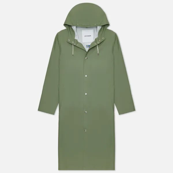 Мужская куртка дождевик Stutterheim Stockholm Long Print зелёный, Размер XS