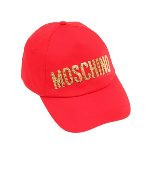 Красная бейсболка с пайетками Moschino детская