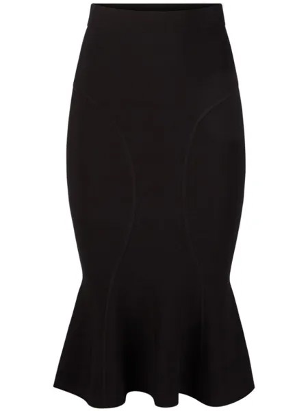 Nina Ricci юбка миди с завышенной талией, черный