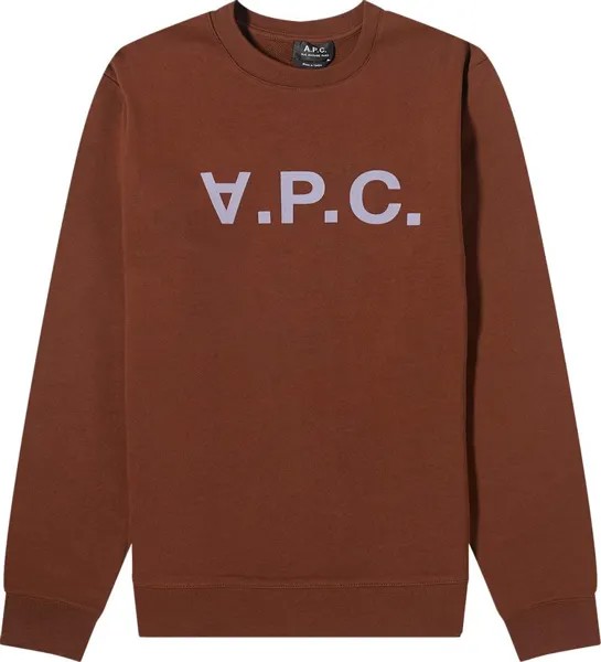 Толстовка A.P.C. Logo 'Chocolate', коричневый