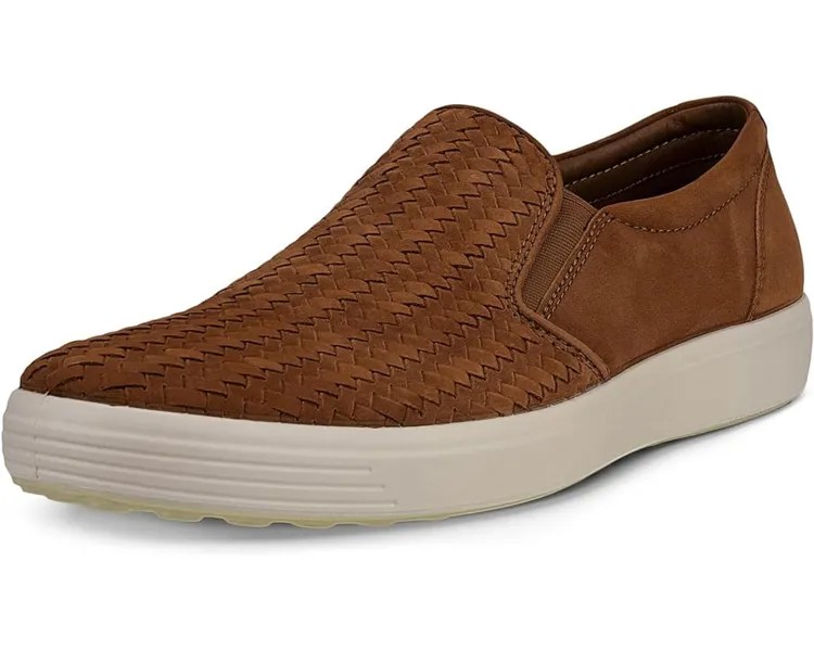 Кроссовки ECCO Soft Seven Woven Slip-On, кэмел