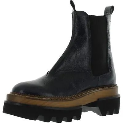 Женские синие ботинки челси Free People Vance Double Tab 39, средний (B,M) BHFO 5595