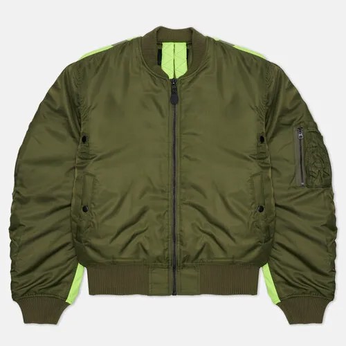 Куртка Maharishi hi-vis ma-1 flight, силуэт прямой, подкладка, размер m, зеленый