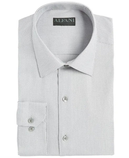 Мужская классическая рубашка alfani athletic fit performance из стретч-твила с текстурированной отделкой, созданная для macy's Alfani, серебряный
