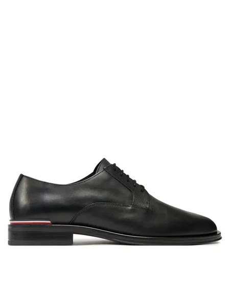 Полуботинки Core Rwb Hilfiger Text Lth Shoe Tommy Hilfiger, черный