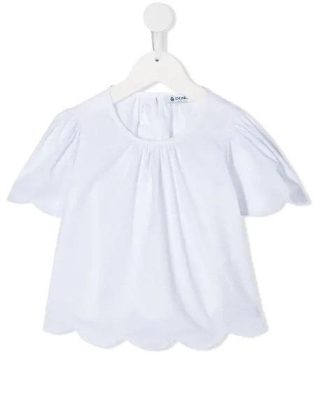 Dondup Kids футболка с круглым вырезом и фестонами