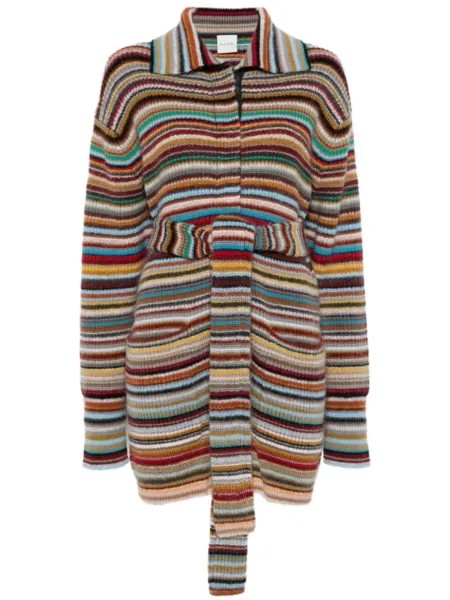 Paul Smith кардиган в полоску Signature Stripe, нейтральный цвет