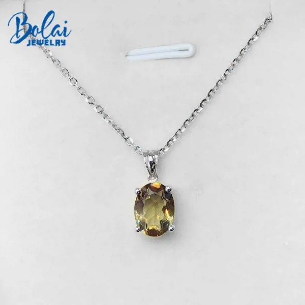 1.5ct Изменение цвета создано Нано Диаспора Кулон Ожерелье 925 стерлингового серебра Драгоценный камень Ювелирные изделия Для женщин Основной стиль Подарок