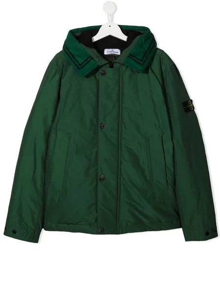 Stone Island Junior куртка с нашивкой-логотипом