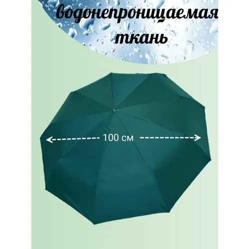 Зонт-шляпка автомат, 3 сложения, купол 100 см., 9 спиц, система «антиветер», чехол в комплекте, для женщин, фиолетовый, синий