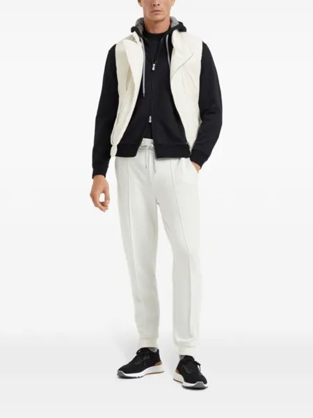 Brunello Cucinelli футболка из хлопка с воротником-стойкой, черный